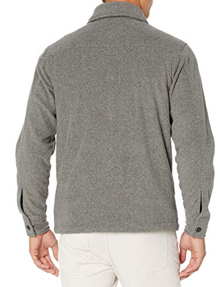 AMAZON ESSENTIALS MEN'S LONG-SLEEVE POLAR FLEECE SHIRT JACKET, SIZE M - CHARCOAL New AMAZON ESSENTIALS MEN'S LONG-SLEEVE POLAR FLEECE SHIRT JACKET, SIZE M - CHARCOAL New