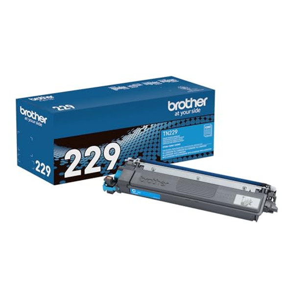 Brother Genuine TN229C Cyan Standard Yield Printer Toner Cartridge Print Up New Brother Genuine TN229C Cyan Standard Yield Printer Toner Cartridge Print Up New