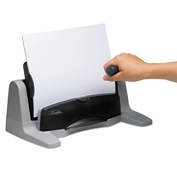 SWINGLINE 3 HOLE PUNCH, 40 SHEET CAPACITY, LIGHTTOUCH LOW EFFORT - BLACK/GRAY SWINGLINE 3 HOLE PUNCH, 40 SHEET CAPACITY, LIGHTTOUCH LOW EFFORT - BLACK/GRAY