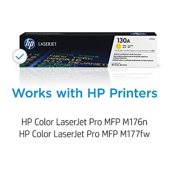 HP 130A Yellow Toner Cartridge, Works with Color LaserJet Pro MFP Series New