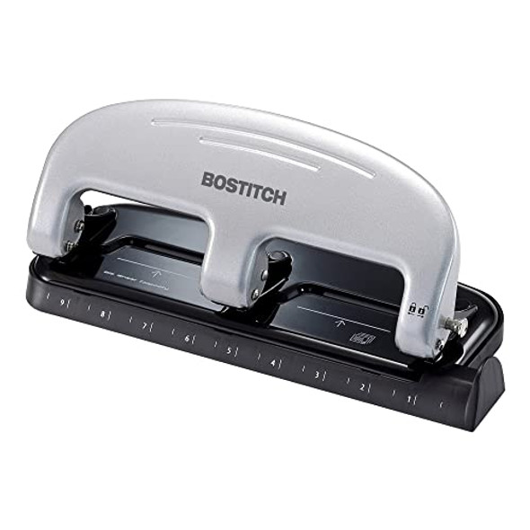 PAPERPRO BOSTITCH OFFICE EZ SQUEEZE 3-HOLE PUNCH, 20 SHEET CAPACITY - GRAY PAPERPRO BOSTITCH OFFICE EZ SQUEEZE 3-HOLE PUNCH, 20 SHEET CAPACITY - GRAY
