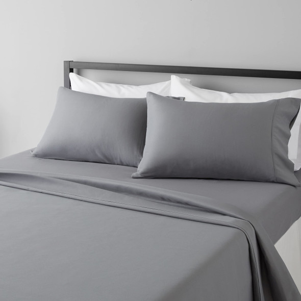 AMAZON BASICS LIGHTWEIGHT SUPER SOFT BRUSHED MICROFIBER 4QUEEN - DARK GRAY New AMAZON BASICS LIGHTWEIGHT SUPER SOFT BRUSHED MICROFIBER 4QUEEN - DARK GRAY New