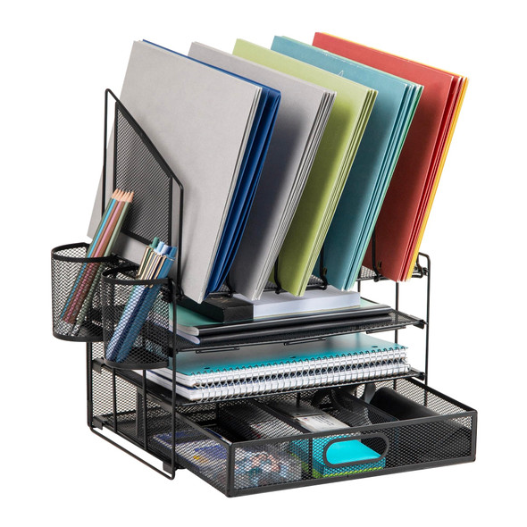 Office Depot Mesh Desk Organizer Vertical Storage Pen Holders 7700865 - Black Office Depot Mesh Desk Organizer Vertical Storage Pen Holders 7700865 - Black