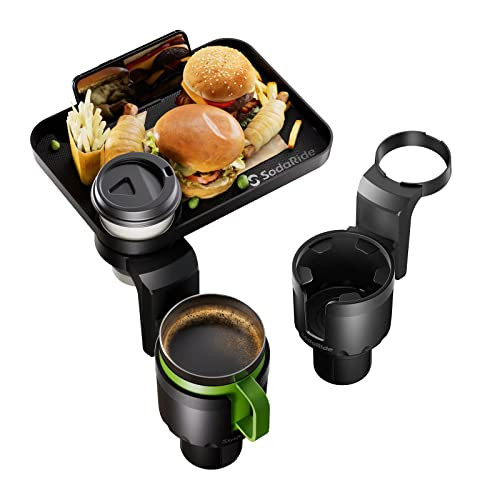 SODARIDE CUPHOLDER011BK CAR CUP HOLDER EXPANDER 2 PACK LARGE FOOD TRAY - BLACK