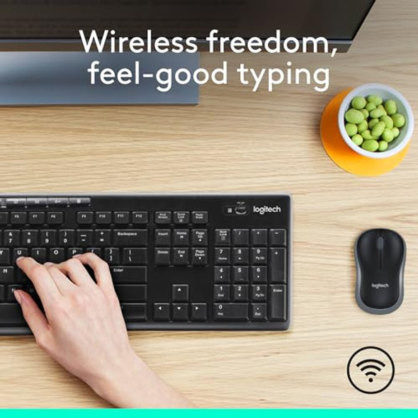 LOGITECH MK270 WIRELESS KEYBOARD AND MOUSE COMBO FOR WINDOWS WIRELESS - BLACK New