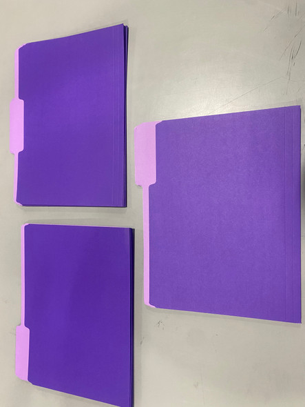 OFFICE DEPOT 2-TONE FILE FOLDERS, 1/3 CUT, LETTER SIZE, PACK OF 24 - PURPLE OFFICE DEPOT 2-TONE FILE FOLDERS, 1/3 CUT, LETTER SIZE, PACK OF 24 - PURPLE