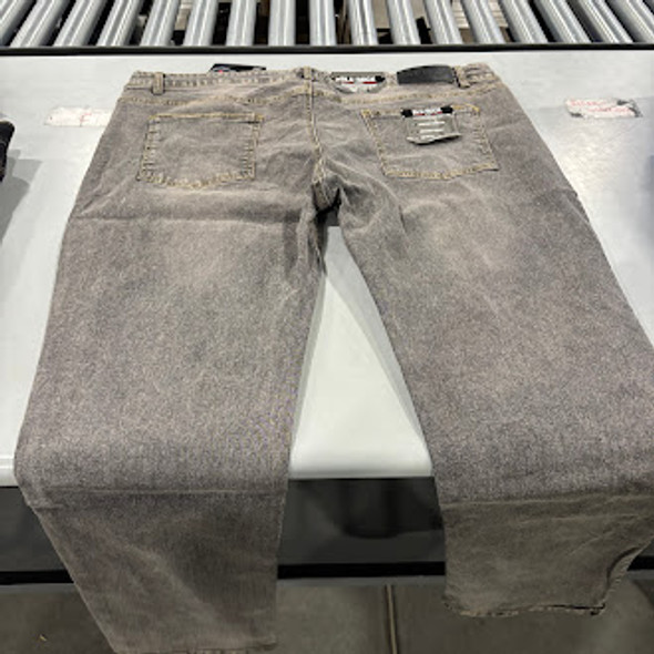 BLU ROCK MEN'S FLEX STRETCH SLIM FIT STRAIGHT JEANS - SIZE: 42X31 - DARK GRAY