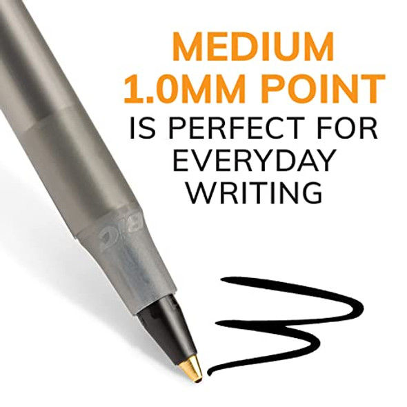 BIC ROUND STIC XTRA LIFE BALLPOINT PEN ULTRA LASTING COUNT IN BLACK INK - BLACK New BIC ROUND STIC XTRA LIFE BALLPOINT PEN ULTRA LASTING COUNT IN BLACK INK - BLACK New