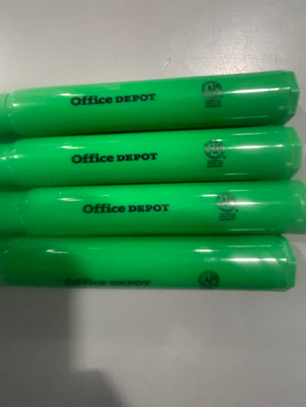 OFFICE DEPOT® HIGHLIGHTERS CHISEL TIP 12 COUNT - GREEN New OFFICE DEPOT® HIGHLIGHTERS CHISEL TIP 12 COUNT - GREEN New