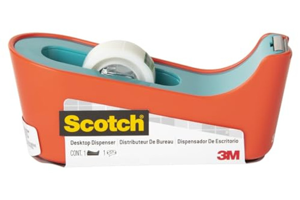 C18-MX SCOTCH DESKTOP DISPENSER, GREAT FOR GIFT WRAPPING - ORANGE/BLUE New C18-MX SCOTCH DESKTOP DISPENSER, GREAT FOR GIFT WRAPPING - ORANGE/BLUE New
