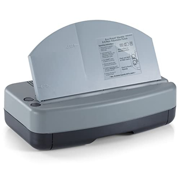 OFFICEMATE ELECTRIC 2-3 HOLE ADJUSTABLE ECO-PUNCH 90115 - BLACK/GRAY/GREEN OFFICEMATE ELECTRIC 2-3 HOLE ADJUSTABLE ECO-PUNCH 90115 - BLACK/GRAY/GREEN