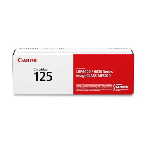 CANON GENUINE 125 BLACK TONER CARTRIDGE COMPATIBLE WITH MF3010 - BLACK