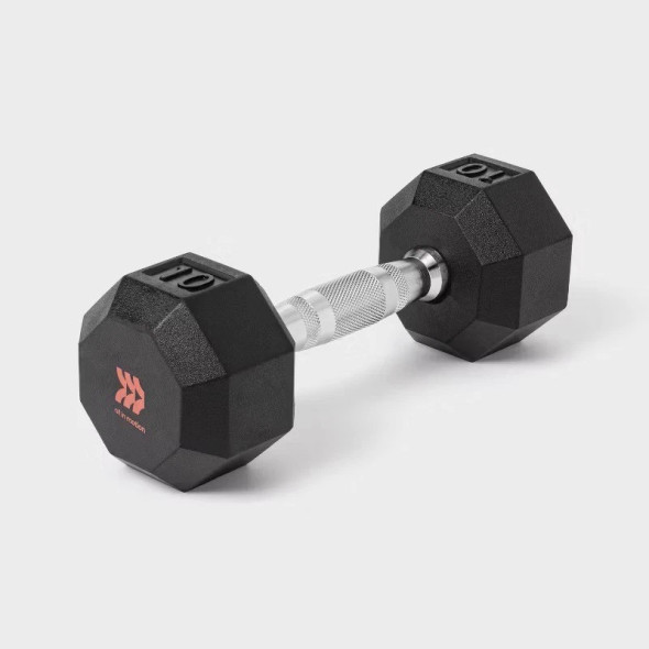 ALL IN MOTION HEX 10LB DUMBBELL - BLACK ALL IN MOTION HEX 10LB DUMBBELL - BLACK