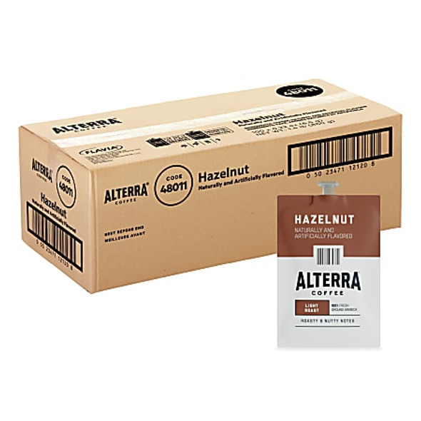 FLAVIA COFFEE ALTERRA SINGLE-SERVE COFFEE FRESHPACKS, HAZELNUT, CARTON OF 100 New FLAVIA COFFEE ALTERRA SINGLE-SERVE COFFEE FRESHPACKS, HAZELNUT, CARTON OF 100 New