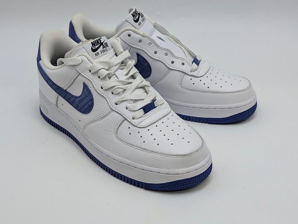 NIKE AIR FORCE 1 BY YOU CUSTOM SNEAKERS - SIZE: MEN 9.5 - WHITE/BLUE NIKE AIR FORCE 1 BY YOU CUSTOM SNEAKERS - SIZE: MEN 9.5 - WHITE/BLUE