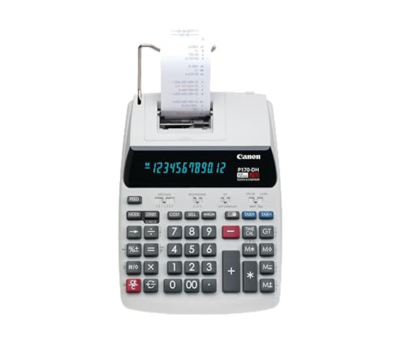 Canon P170-DH-3 Desktop Calculator With Currency Conversion Black/White/Silver New Canon P170-DH-3 Desktop Calculator With Currency Conversion Black/White/Silver New