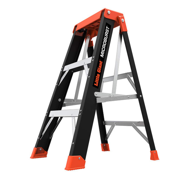 LITTLE GIANT LADDERS, MICROBURST, 3' STEPLADDER, FIBERGLASS (15703-001) - BLACK LITTLE GIANT LADDERS, MICROBURST, 3' STEPLADDER, FIBERGLASS (15703-001) - BLACK