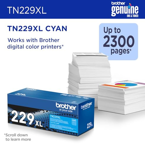 Brother Toner Cartridge TN229XLC High Yield Printer Toner Cartridge - Cyan New Brother Toner Cartridge TN229XLC High Yield Printer Toner Cartridge - Cyan New