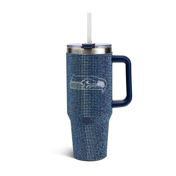 THE MEMORY COMPANY NFL GAME DAY TUMBLER 40OZ STAINLESS - SEAHAWKS - BLUE New THE MEMORY COMPANY NFL GAME DAY TUMBLER 40OZ STAINLESS - SEAHAWKS - BLUE New