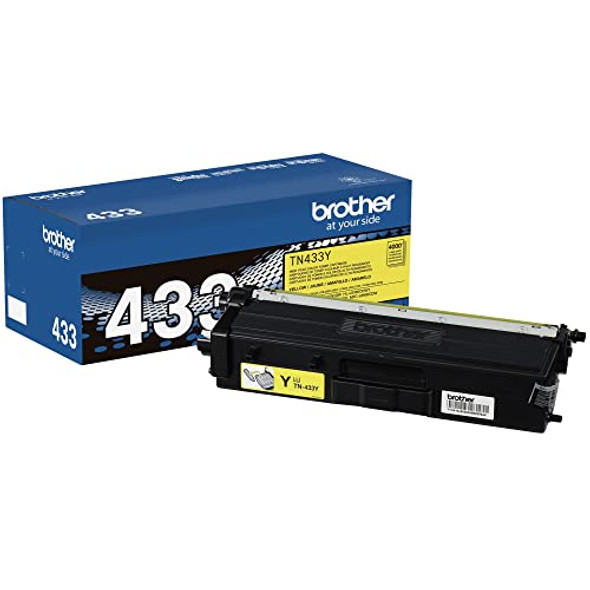 BROTHER GENUINE HIGH YIELD TONER CARTRIDGE TN433Y REPLACEMENT CARTRIDGE - YELLOW New BROTHER GENUINE HIGH YIELD TONER CARTRIDGE TN433Y REPLACEMENT CARTRIDGE - YELLOW New