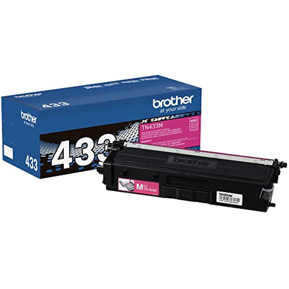 Brother TN-433M Magenta Toner Cartridge, Page Yield Up To 4,000 Pages New Brother TN-433M Magenta Toner Cartridge, Page Yield Up To 4,000 Pages New