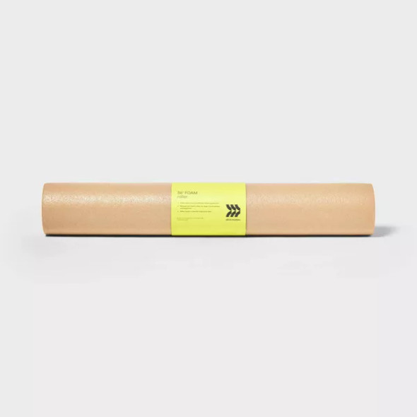 ALL IN MOTION 36" FOAM ROLLER BEIGE EPE MATERIAL, WHOLE BODY USE - BEIGE New ALL IN MOTION 36" FOAM ROLLER BEIGE EPE MATERIAL, WHOLE BODY USE - BEIGE New