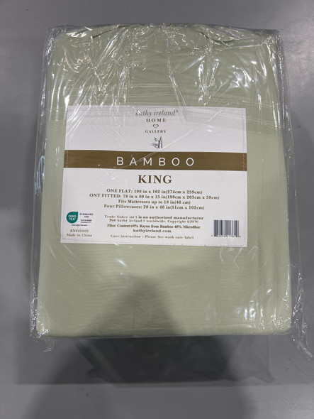 KATHY IRELAND 1200 THREAD COUNT 6 PIECE COTTON RICH SHEET SET KING - LIGHT GREEN KATHY IRELAND 1200 THREAD COUNT 6 PIECE COTTON RICH SHEET SET KING - LIGHT GREEN