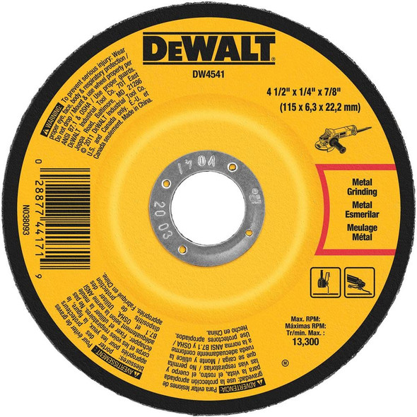 DEWALT 4-1/2" X 1/4" X 7/8" FAST CUT ABR - Yellow