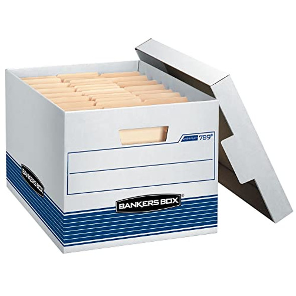 BANKERS BOX 12 PACK STOR/FILE MEDIUM-DUTY FILE STORAGE BOXES LIFT-OFF - BLUE New BANKERS BOX 12 PACK STOR/FILE MEDIUM-DUTY FILE STORAGE BOXES LIFT-OFF - BLUE New