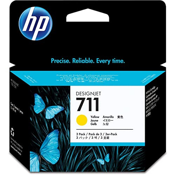HP INC. INK YELLOW NO.711 3-PACK CZ136A New HP INC. INK YELLOW NO.711 3-PACK CZ136A New