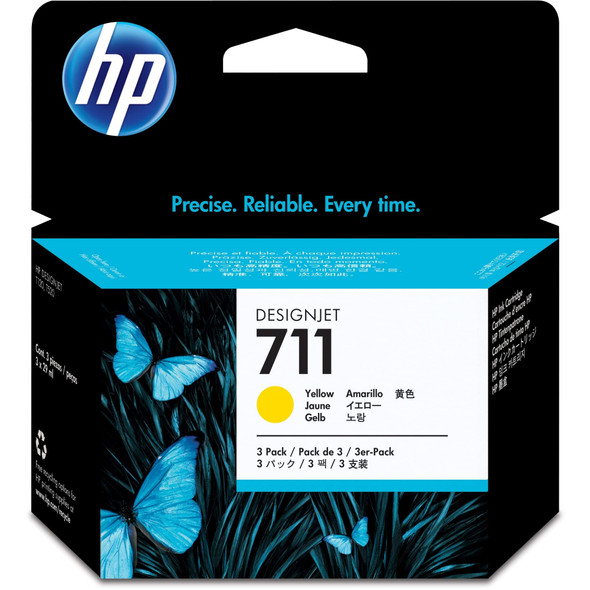 HP INC. INK YELLOW NO.711 3-PACK CZ136A New HP INC. INK YELLOW NO.711 3-PACK CZ136A New