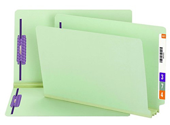 SMEAD END TAB PRESSBOARD FASTENER FILE FOLDER SAFESHIELD EXPANSION - GRAY/GREEN New SMEAD END TAB PRESSBOARD FASTENER FILE FOLDER SAFESHIELD EXPANSION - GRAY/GREEN New