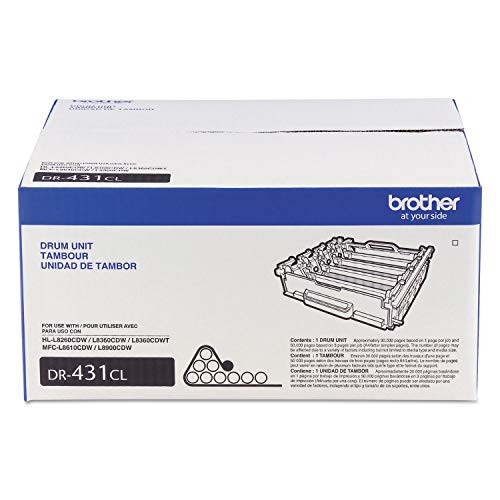 BROTHER PRINTER DR431CL DRUM UNIT-RETAIL PACKAGING, BLACK