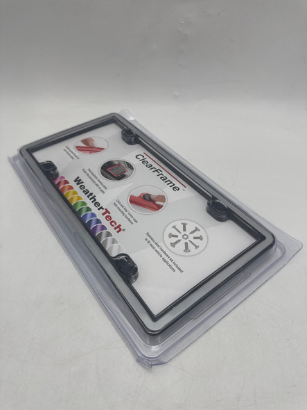 WEATHERTECH CLEARFRAME LICENSE PLATE FRAME - CHROME/BLACK