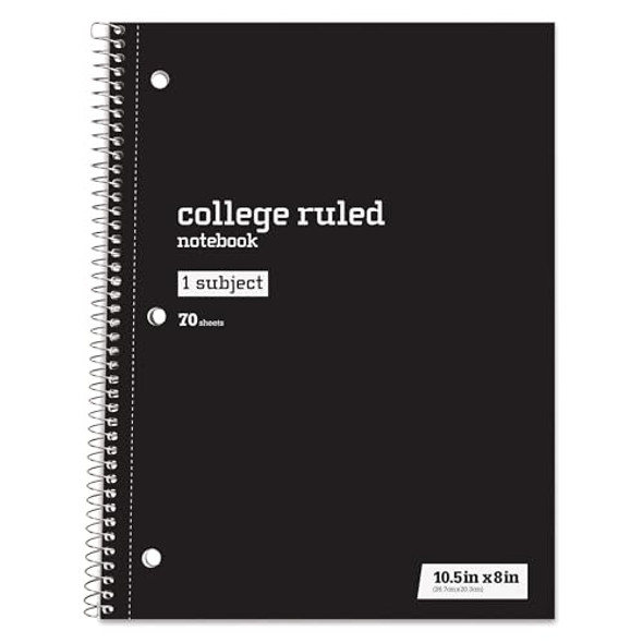 JUST BASICS® WIREBOUND NOTEBOOK 8 X 10-1/2 COLLEGE RULE 70 SHEETS PACK OF 6 New JUST BASICS® WIREBOUND NOTEBOOK 8 X 10-1/2 COLLEGE RULE 70 SHEETS PACK OF 6 New