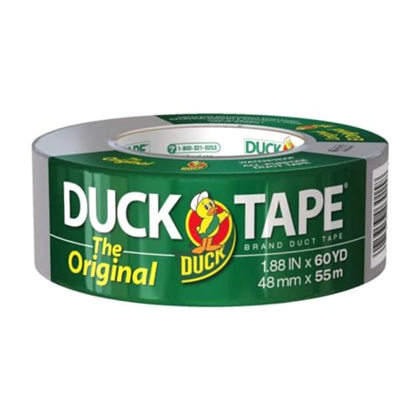 DUCK THE ORIGINAL DUCK DUCT TAPE, 1 PACK 1.88" X 60 YARD, 394475 - SILVER New DUCK THE ORIGINAL DUCK DUCT TAPE, 1 PACK 1.88" X 60 YARD, 394475 - SILVER New