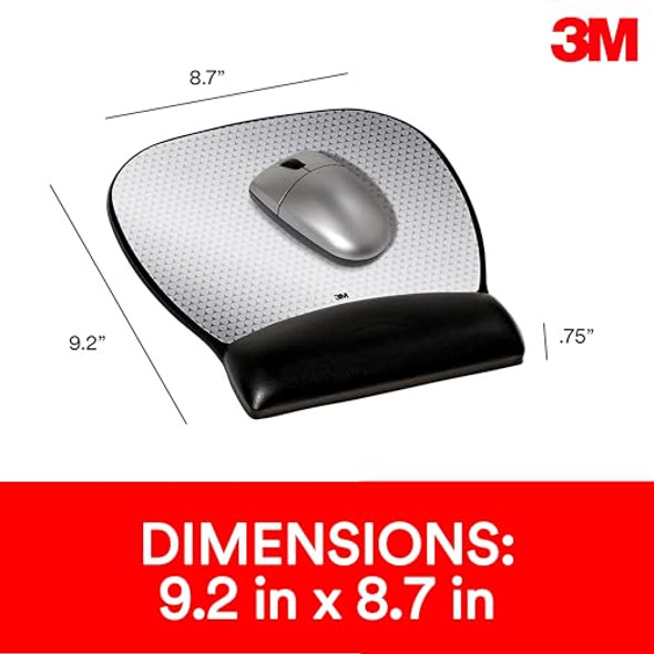 3M PRECISE MOUSE PAD WITH GEL WRIST REST, SOOTHING GEL COMFORT MW310LE - BLACK 3M PRECISE MOUSE PAD WITH GEL WRIST REST, SOOTHING GEL COMFORT MW310LE - BLACK