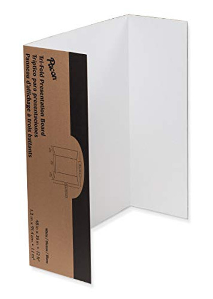 PACON 80% Recycled Single-Walled Tri-Fold Presentation Boards 48" x 36" PACON 80% Recycled Single-Walled Tri-Fold Presentation Boards 48" x 36"