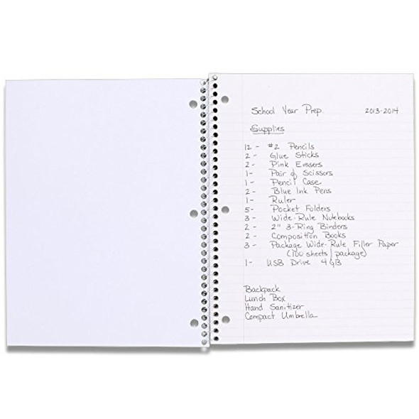 MEAD SPIRAL NOTEBOOK 1 SUBJECT WIDE RULED 70 SHEETS 10-1/2" X 8" 05510AY7 BLUE New MEAD SPIRAL NOTEBOOK 1 SUBJECT WIDE RULED 70 SHEETS 10-1/2" X 8" 05510AY7 BLUE New