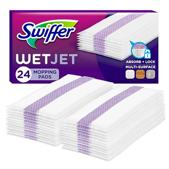 SWIFFER WETJET HARDWOOD FLOOR CLEANING SPRAY MOP PAD REFILL 24 COUNT New