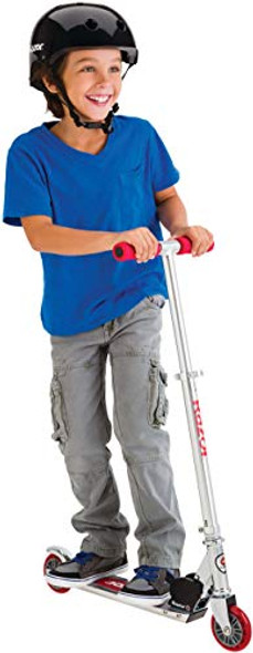 RAZOR A KICK SCOOTER FOR KIDS - LIGHTWEIGHT, FOLDABLE, ALUMINUM FRAME - RED RAZOR A KICK SCOOTER FOR KIDS - LIGHTWEIGHT, FOLDABLE, ALUMINUM FRAME - RED