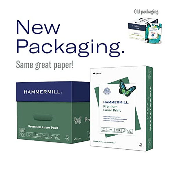 HAMMERMILL PRINTER PAPER PREMIUM LASER PRINT 24LB 11 X 17 1 REAM - 98 BRIGHT New