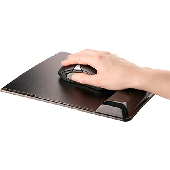 FELLOWES MICROBAN GEL MOUSE PAD WRIST SUPPORT 9182301 - BLACK