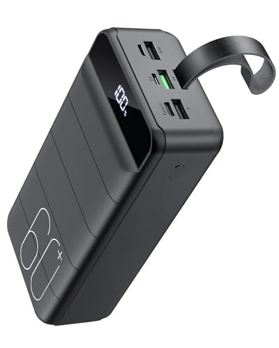 NUXGAL POWER PORTABLE CHARGER 60000MAH POWER BANK - 22.5W FAST CHARGING - BLACK