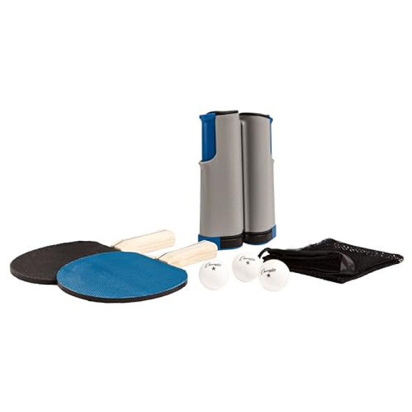 CHAMPION SPORTS ANYWHERE TABLE TENNIS PING PONG PADDLES AWTSET BLACK/BLUE CHAMPION SPORTS ANYWHERE TABLE TENNIS PING PONG PADDLES AWTSET BLACK/BLUE