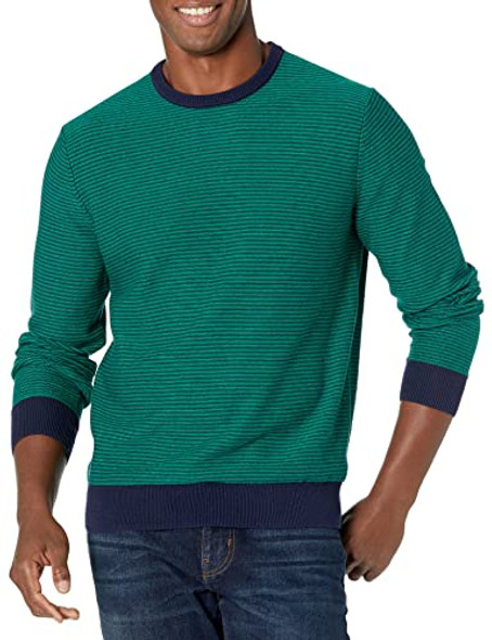 AMAZON ESSENTIALS MEN'S LONG-SLEEVE SWEATER,100%COTTON,BIG&TALL S - EMRALD GREEN New AMAZON ESSENTIALS MEN'S LONG-SLEEVE SWEATER,100%COTTON,BIG&TALL S - EMRALD GREEN New