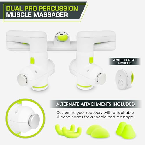PROSOURCEFIT DUAL PRO PERCUSSION MASSAGE GUN - WHITE