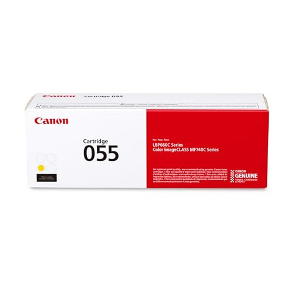 CANON GENUINE 055 YELLOW TONER CARTRIDGE COMPATIBLE WITH MULTIPLE MODELS