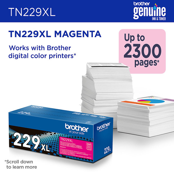BROTHER® MAGENTA HIGH YIELD TONER CARTRIDGE, SINGLE PACK - MAGENTA New BROTHER® MAGENTA HIGH YIELD TONER CARTRIDGE, SINGLE PACK - MAGENTA New