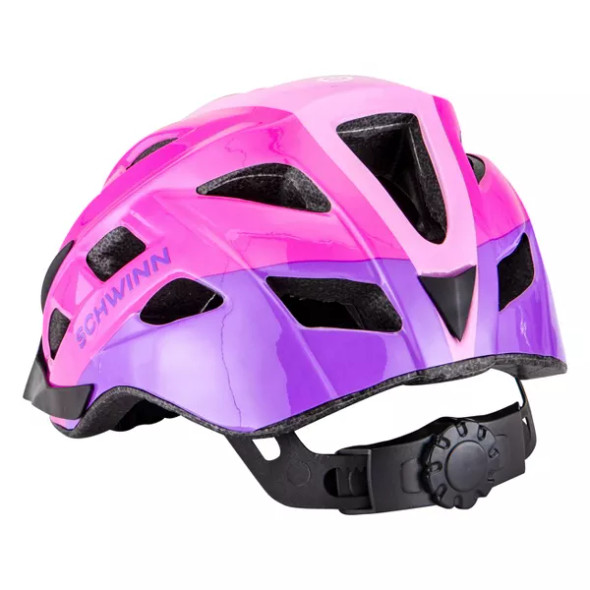 SCHWINN DASH KIDS' HELMET, FOR AGES 5-8, 19.75" - 21.25" - PURPLE/PINK New